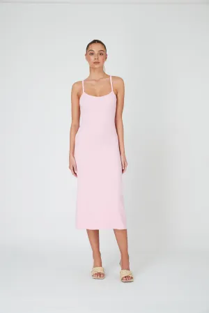 A LINE MIDI DRESS - CANDY PINK
