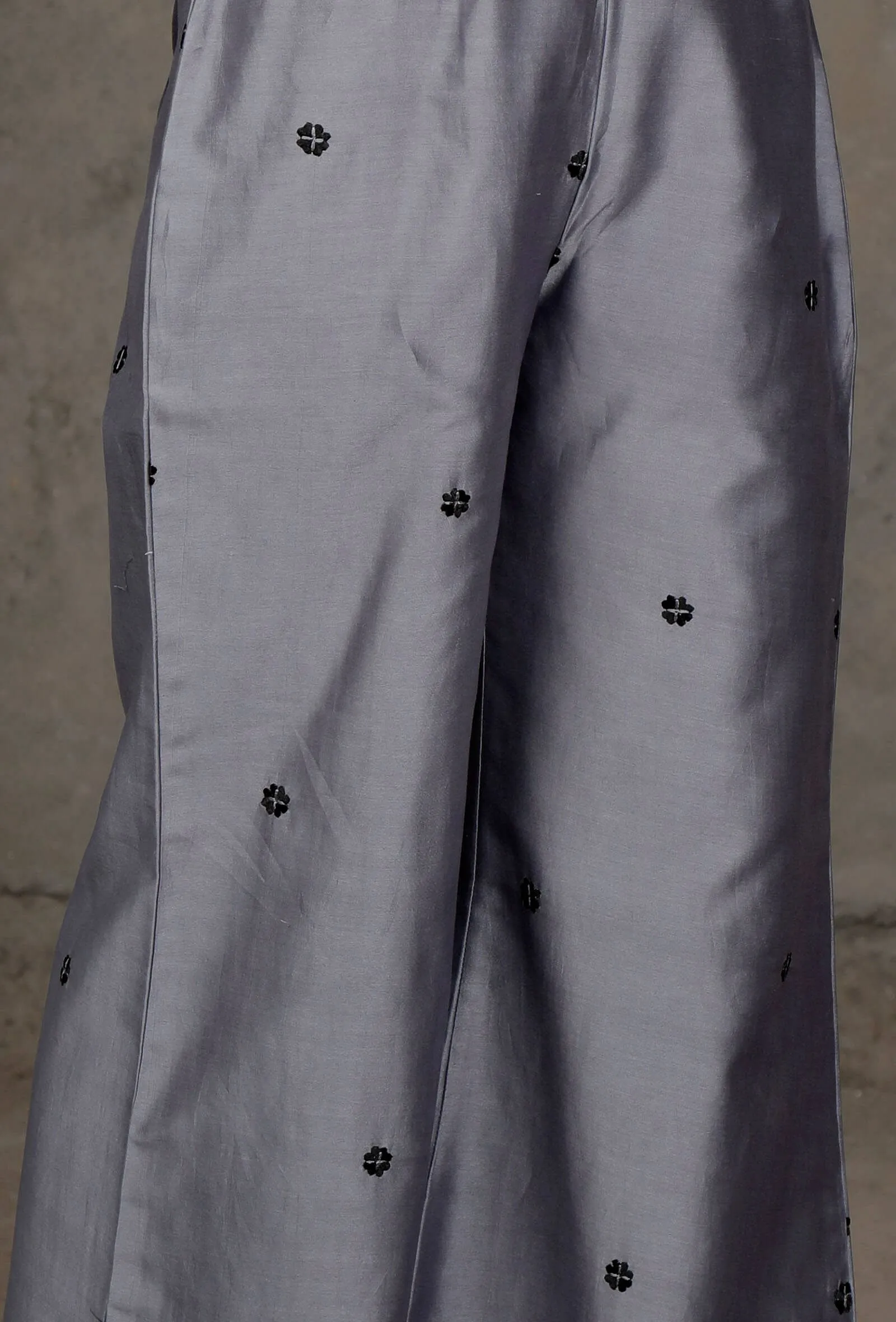 Grey Chanderi Pallazo