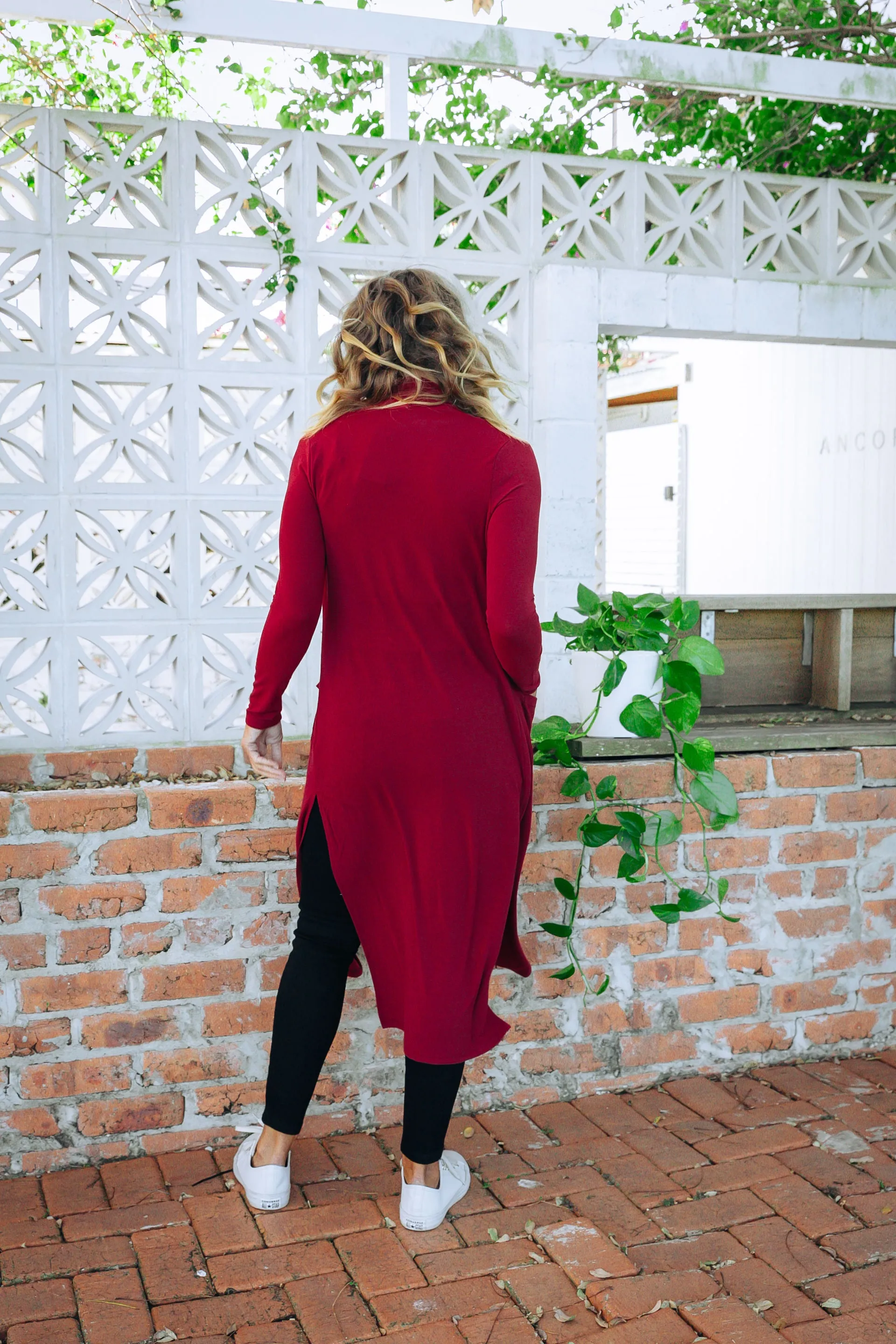 Jane Cardigan in Burgundy