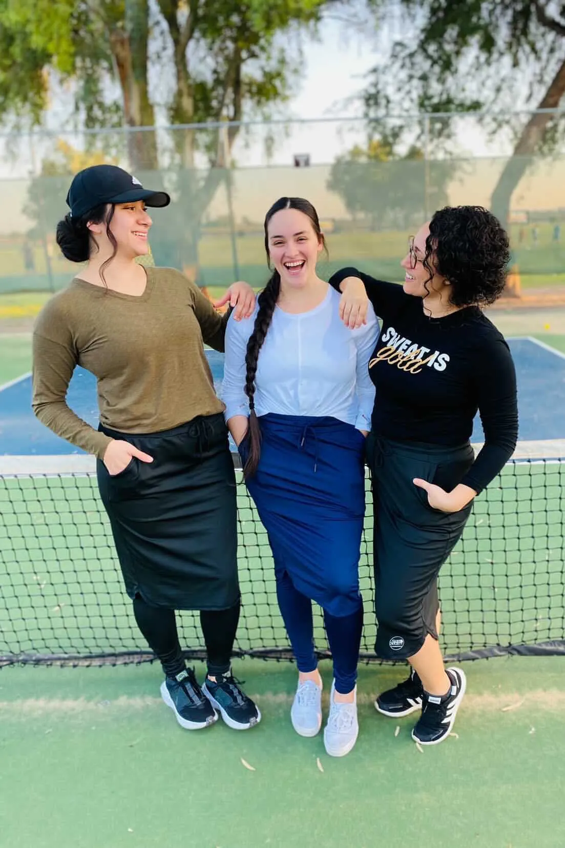Palermo Black Athletic Skirt (hidden leggings)